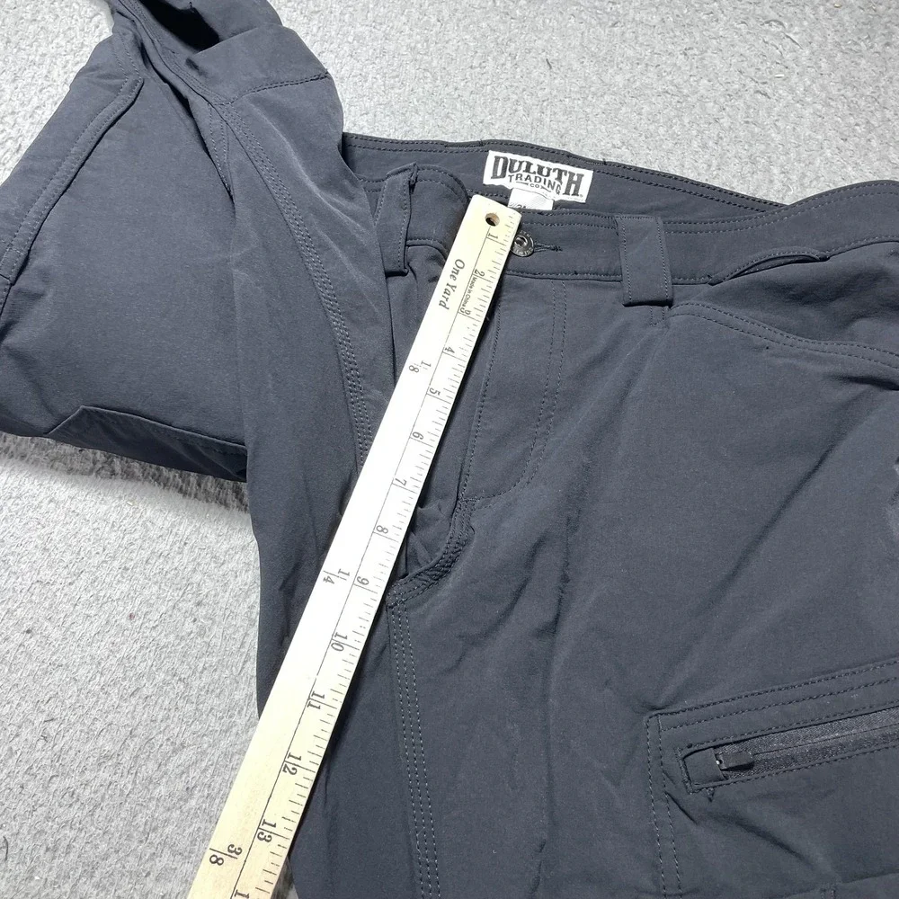Duluth Trading Co Flexpedition Pants Mens 34x28 Black Stretch Hiking Zip Pockets